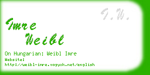 imre weibl business card